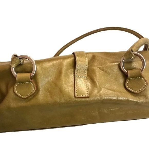 Helen Welsh Vintage Retro Green Leather Shoulder Baguette Purse Bag - Picture 2 of 16